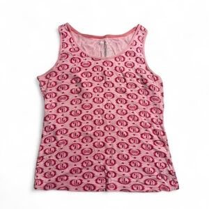 Stylish Pink Patterned Tank Top
